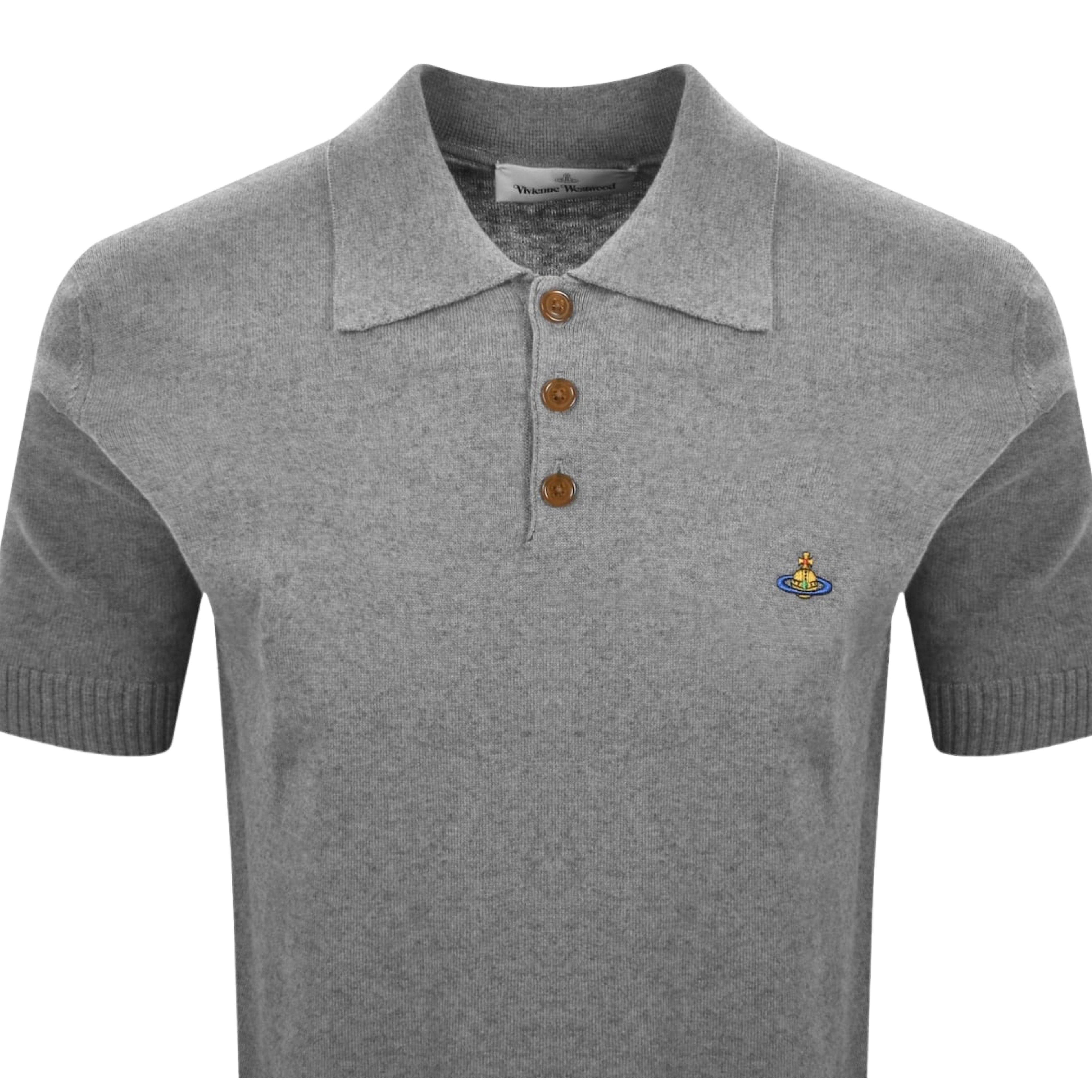 Vivienne Westwood Dark Grey Melange Mark Polo Shirt