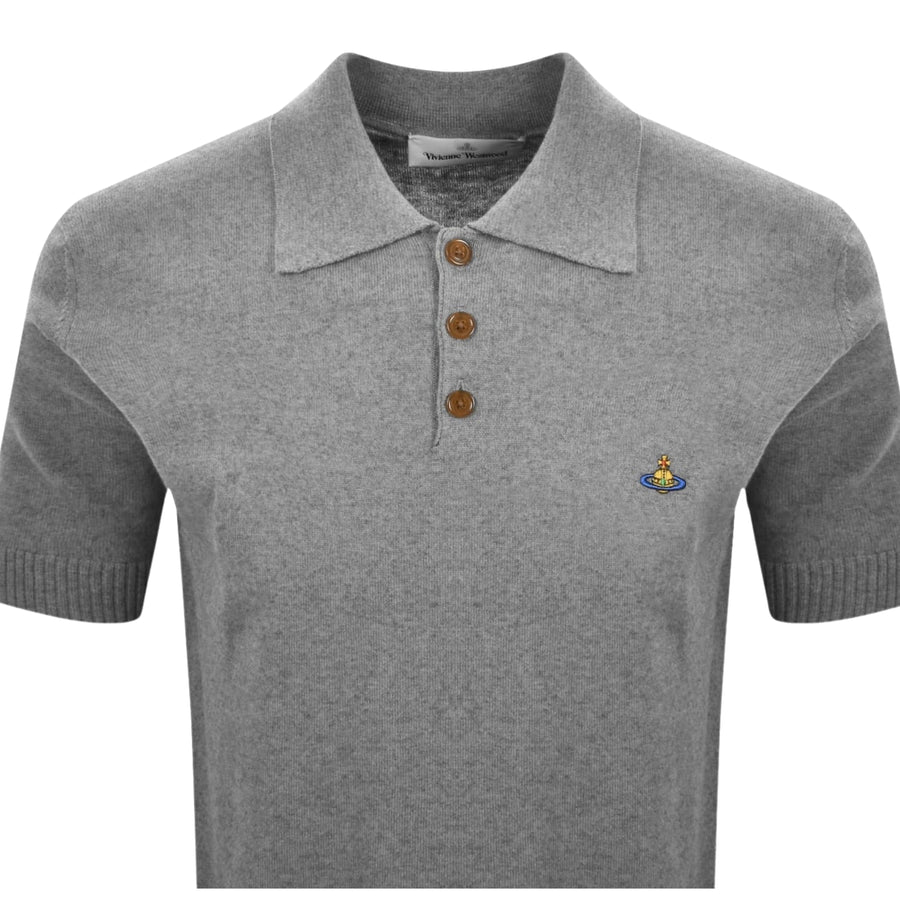 Vivienne Westwood Dark Grey Melange Mark Polo Shirt