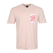 BOSS Graphic Print Cotton Jersey Pink T-Shirt