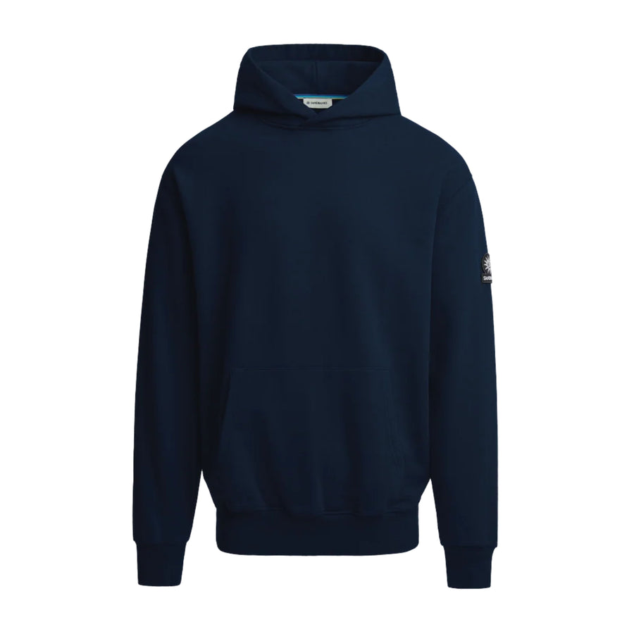 Sandbanks Badge Logo Relaxed Fit Navy Hoodie