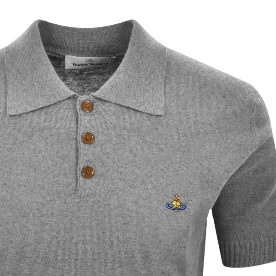 Vivienne Westwood Dark Grey Melange Mark Polo Shirt