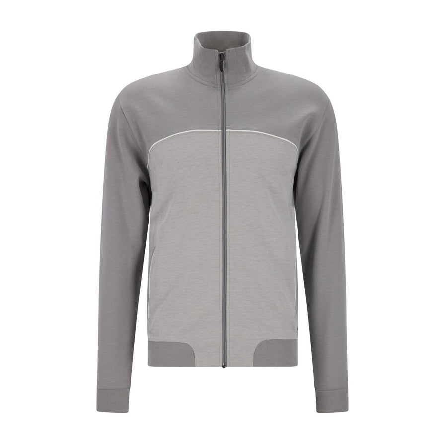 BOSS Contrast Pipping Grey Tracksuit Jacket