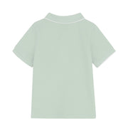 BOSS Baby Print Logo Sprout Green Cotton Pique Polo Shirt