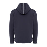 BOSS Cotton Blend Stripe Navy Zip-Up Hoodie