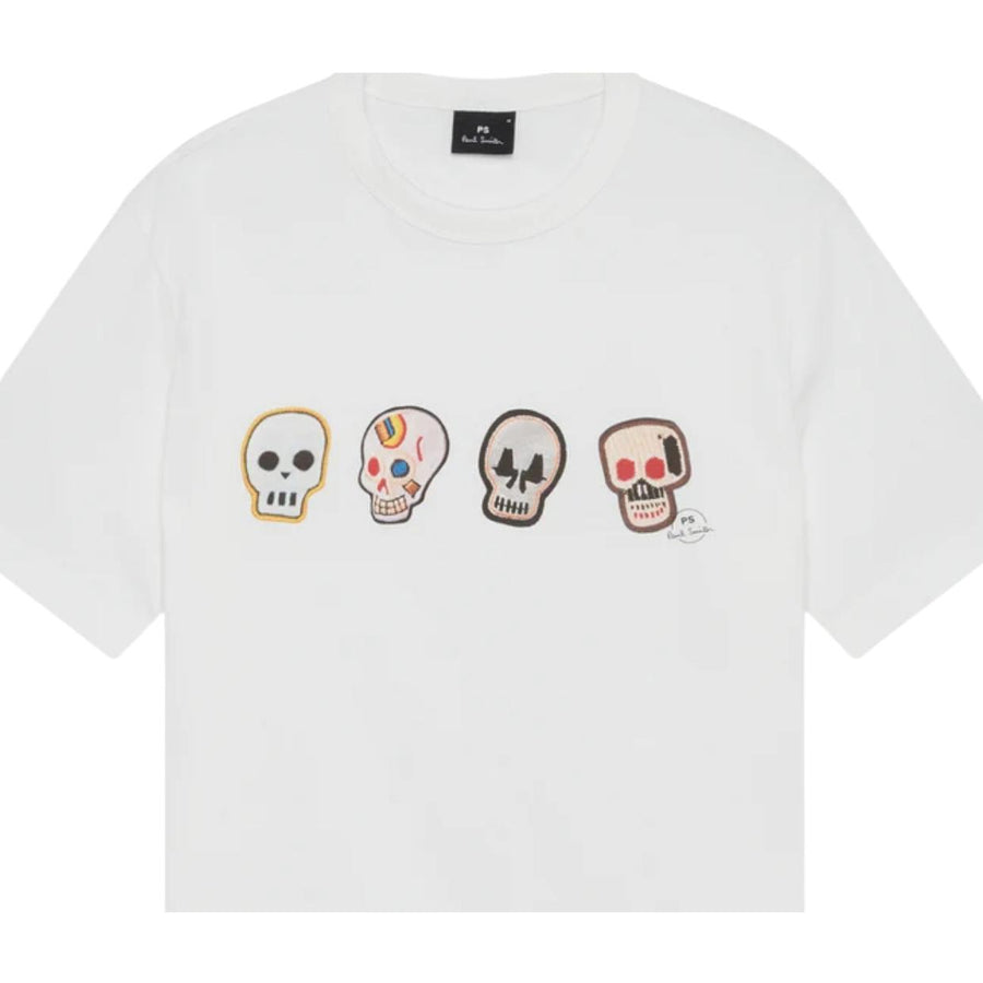 Paul Smith Casual Fit Skulls White T-Shirt