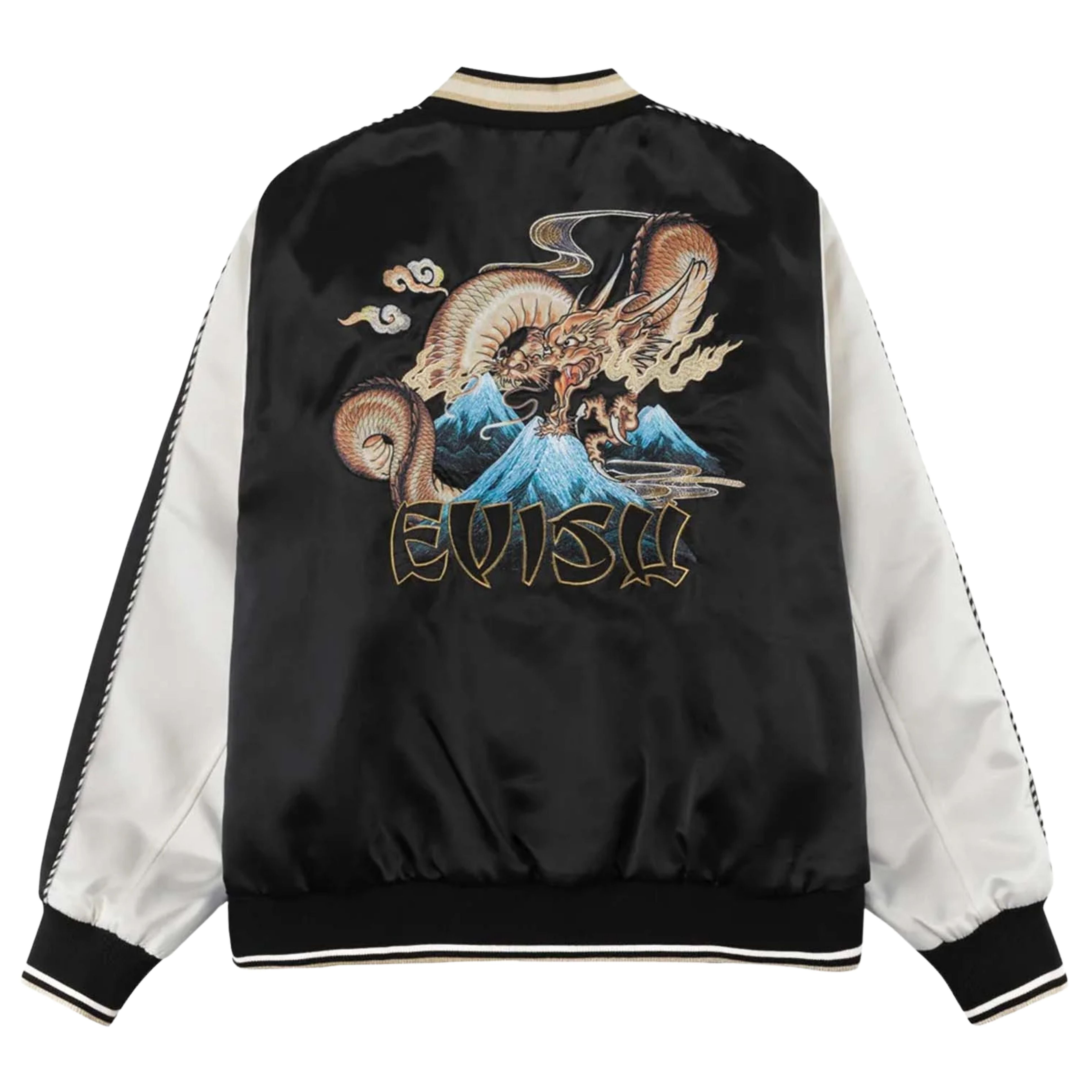 EVISU Flying Dragon Embroidery Souvenir Black Jacket