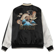 EVISU Flying Dragon Embroidery Souvenir Black Jacket