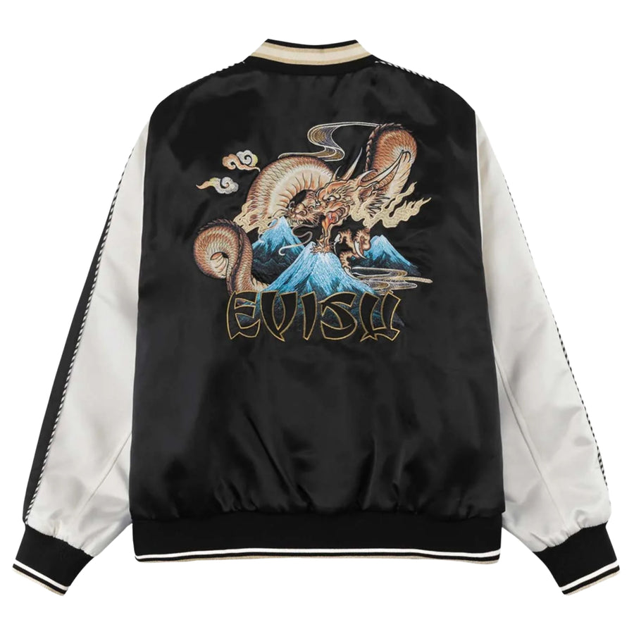 EVISU Flying Dragon Embroidery Souvenir Black Jacket