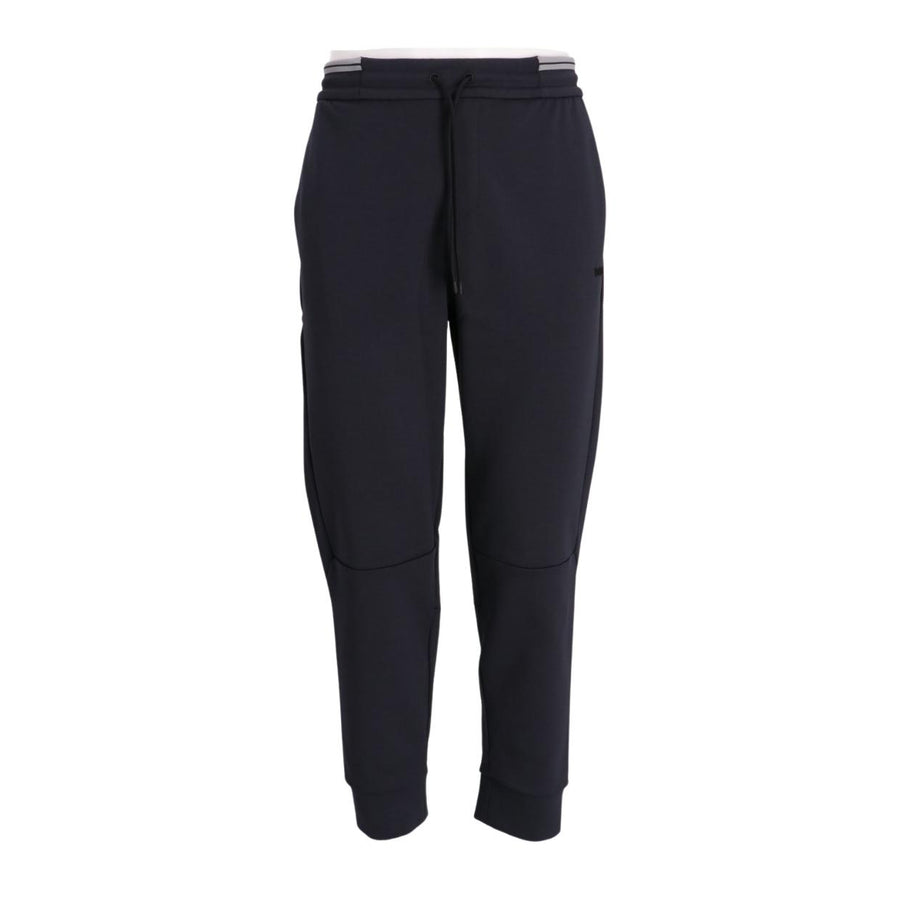 BOSS Regular Fit Cotton Blend Stripe Navy Tracksuit Bottoms