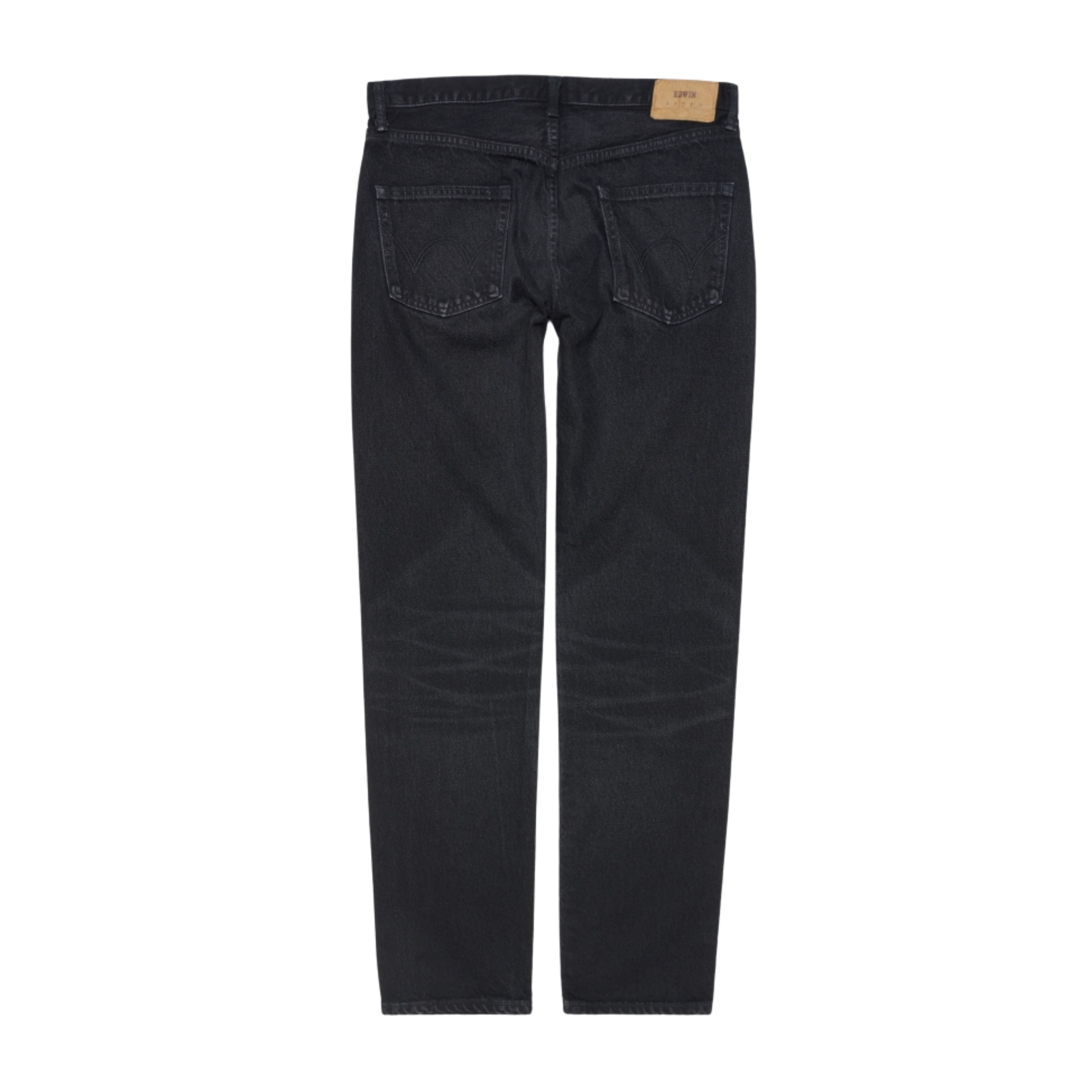 EDWIN Regular Tapered Black Deep Dark Used Denim Jeans