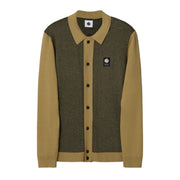 Pretty Green Roxy Long Sleeve Camel Knit Shirt