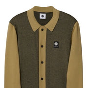 Pretty Green Roxy Long Sleeve Camel Knit Shirt