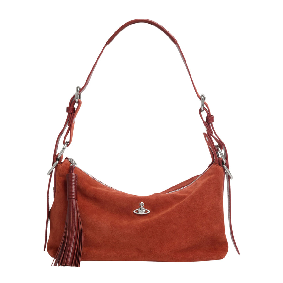 Vivienne Westwood Emma Suede Leather Ginger Shoulder Bag