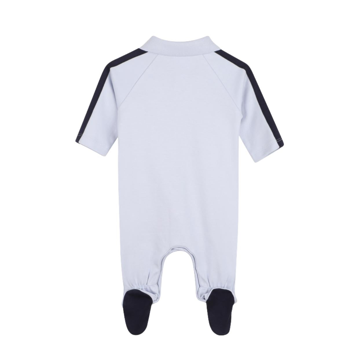 BOSS Baby Rubber Patch Logo Pale Blue Babygrow