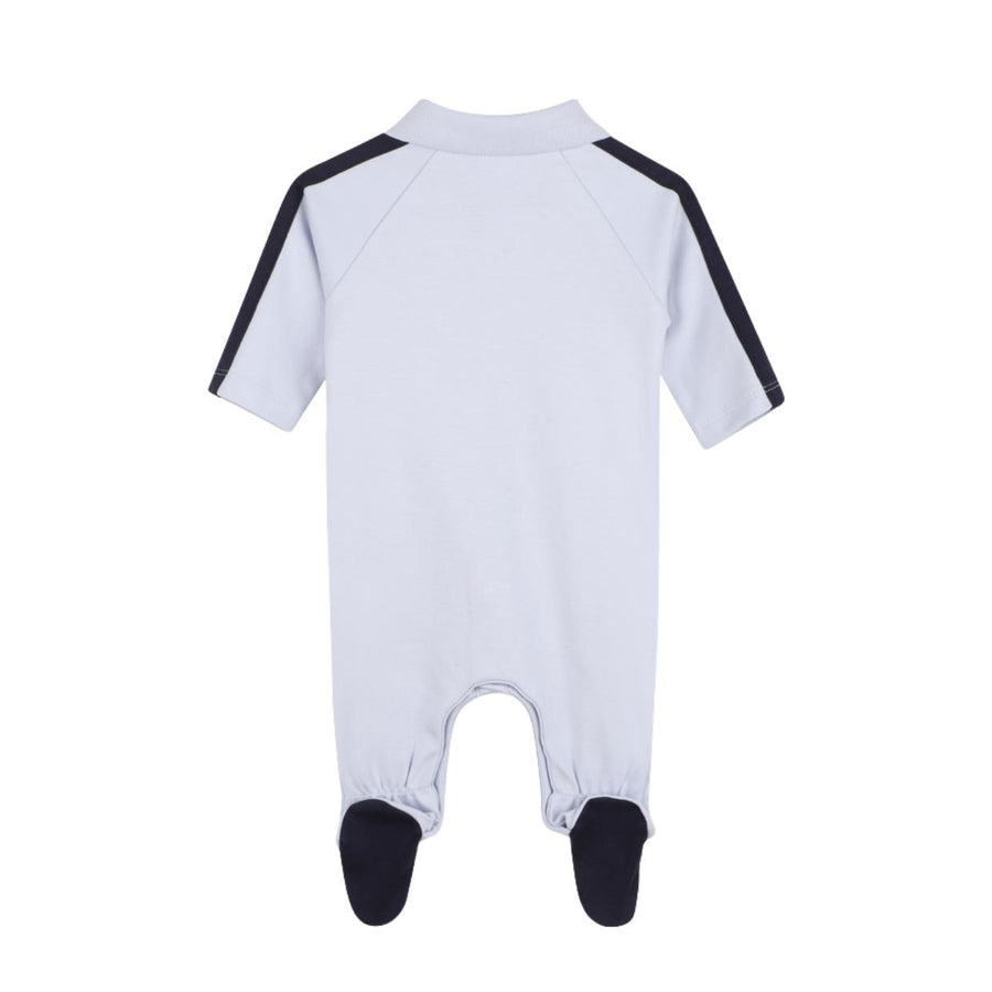 BOSS Baby Rubber Patch Logo Pale Blue Babygrow