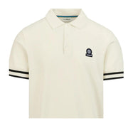 Sandbanks Stripe Hem Ecru Polo Shirt