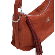 Vivienne Westwood Emma Suede Leather Ginger Shoulder Bag