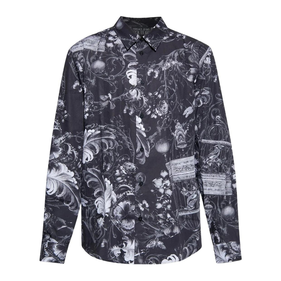 Versace Jeans Couture All-Over Pattern Black Shirt