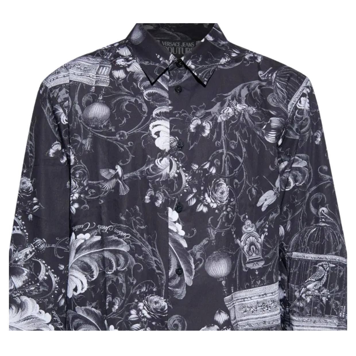 Versace Jeans Couture All-Over Pattern Black Shirt