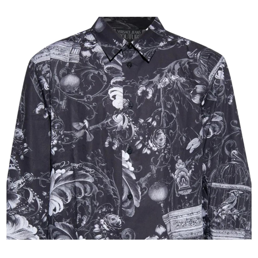 Versace Jeans Couture All-Over Pattern Black Shirt