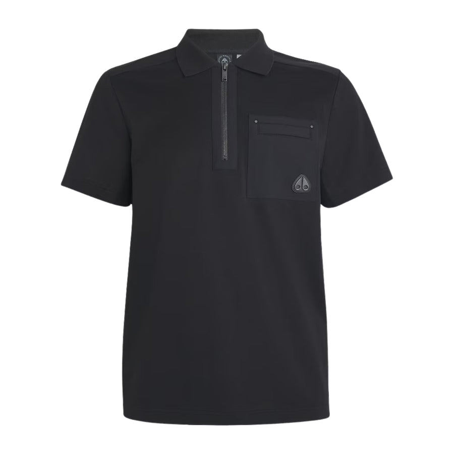 Moose Knuckles Dalon Black Polo Shirt