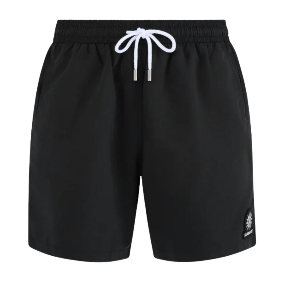 Sandbanks Badge Logo Black Swim Shorts