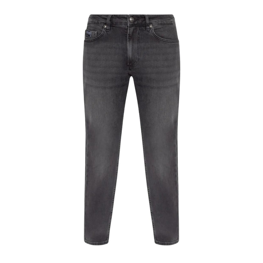 Versace Jeans Couture Narrow Fit Dundee Emblem Logo Dark Grey Denim Jeans