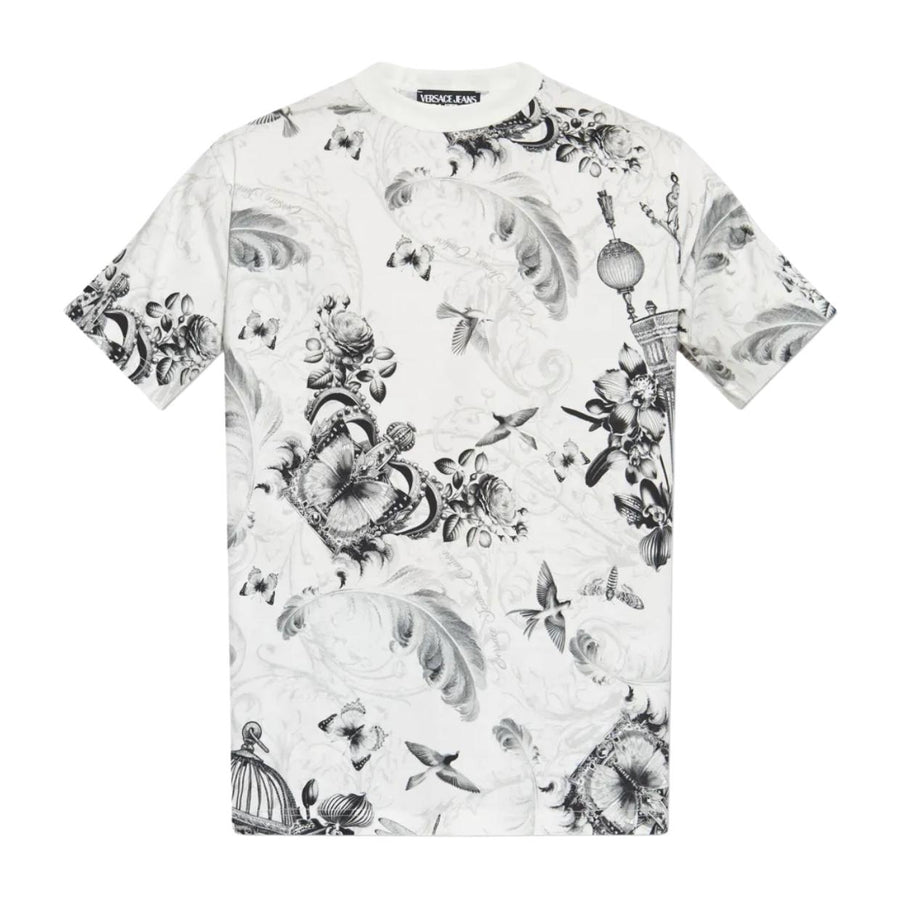 Versace Jeans Couture All-Over Pattern White T-Shirt