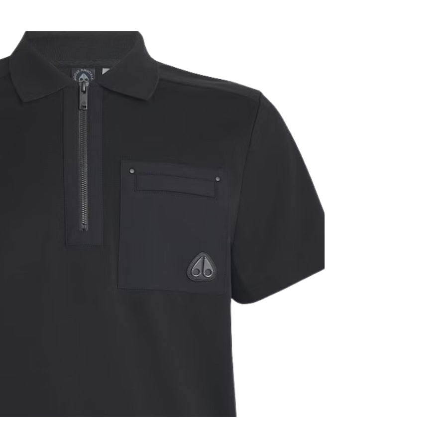 Moose Knuckles Dalon Black Polo Shirt