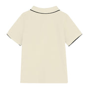 BOSS Baby Print Logo Sand Cotton Pique Polo Shirt
