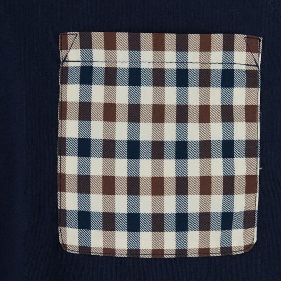 Aquascutum Active Raglan Pocket Navy T-Shirt