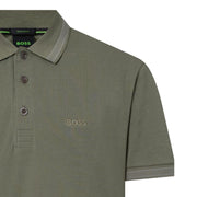 BOSS Paddy Embroidered Logo Green Polo Shirt