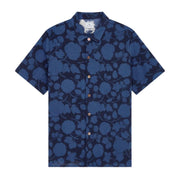 Paul Smith Causal Fit Floral Short Sleeve Blue Shirt