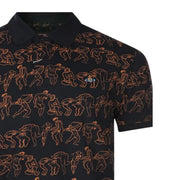 Vivienne Westwood All-Over Graphic Black/Orange Classic Polo Shirt