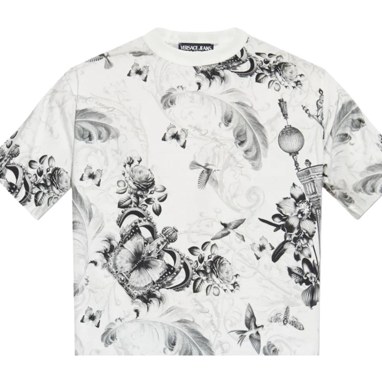 Versace Jeans Couture All-Over Pattern White T-Shirt