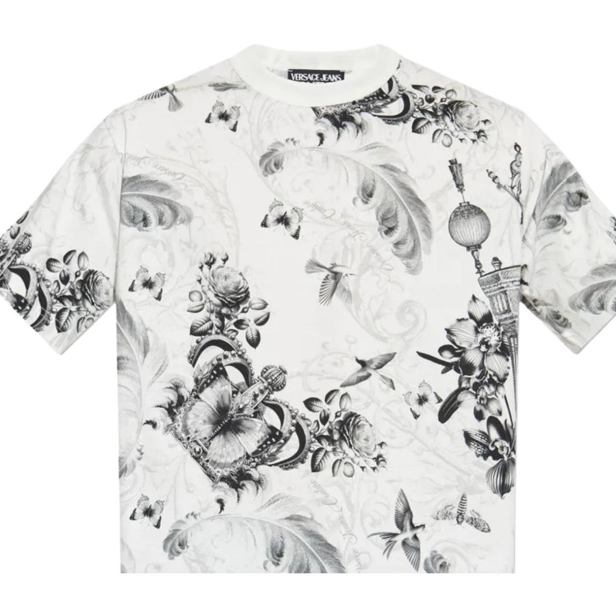Versace Jeans Couture All-Over Pattern White T-Shirt