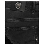 Versace Jeans Couture Narrow Fit Dundee Emblem Logo Dark Grey Denim Jeans