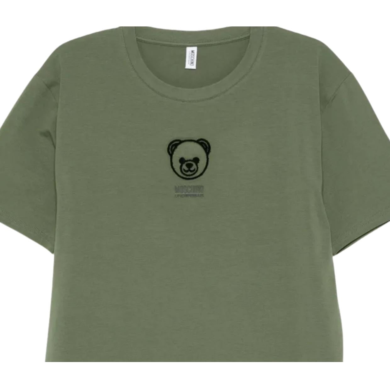 Moschino Underwear Teddy Bear Logo Green T-Shirt