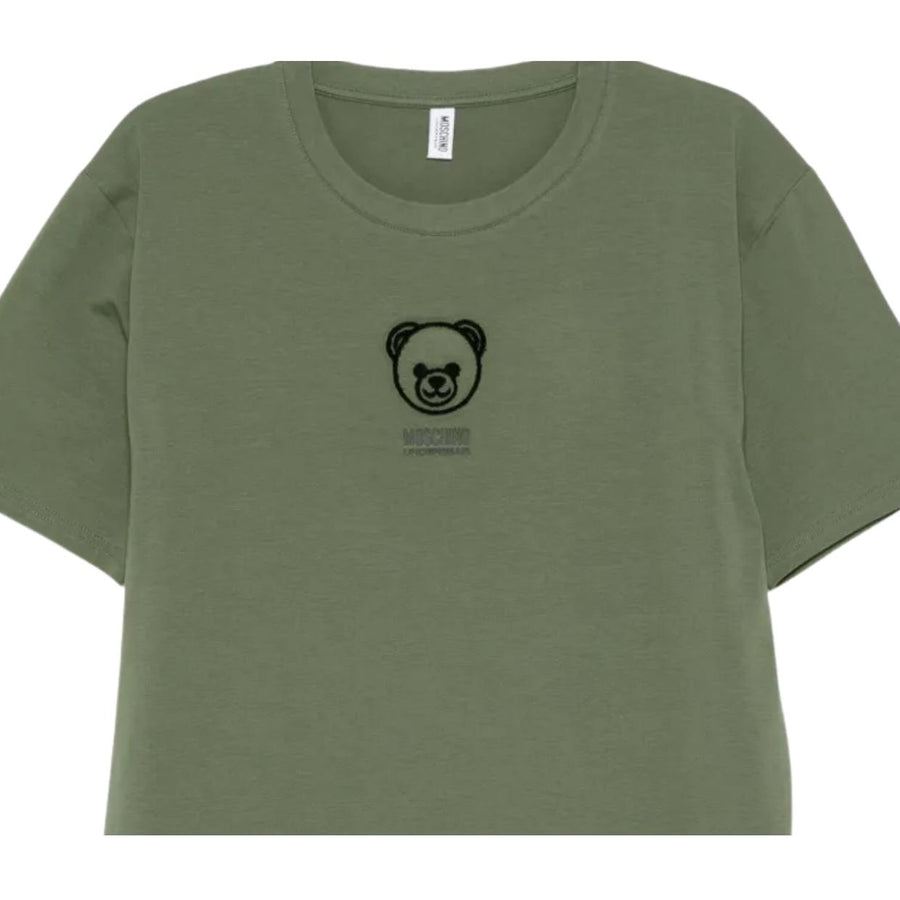 Moschino Underwear Teddy Bear Logo Green T-Shirt
