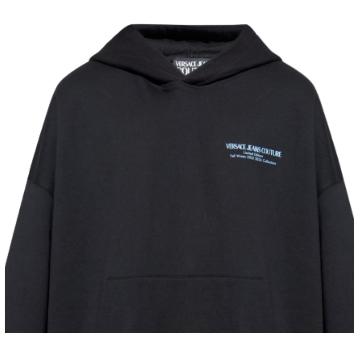 Versace Jeans Couture Printed Logo Black Hoodie