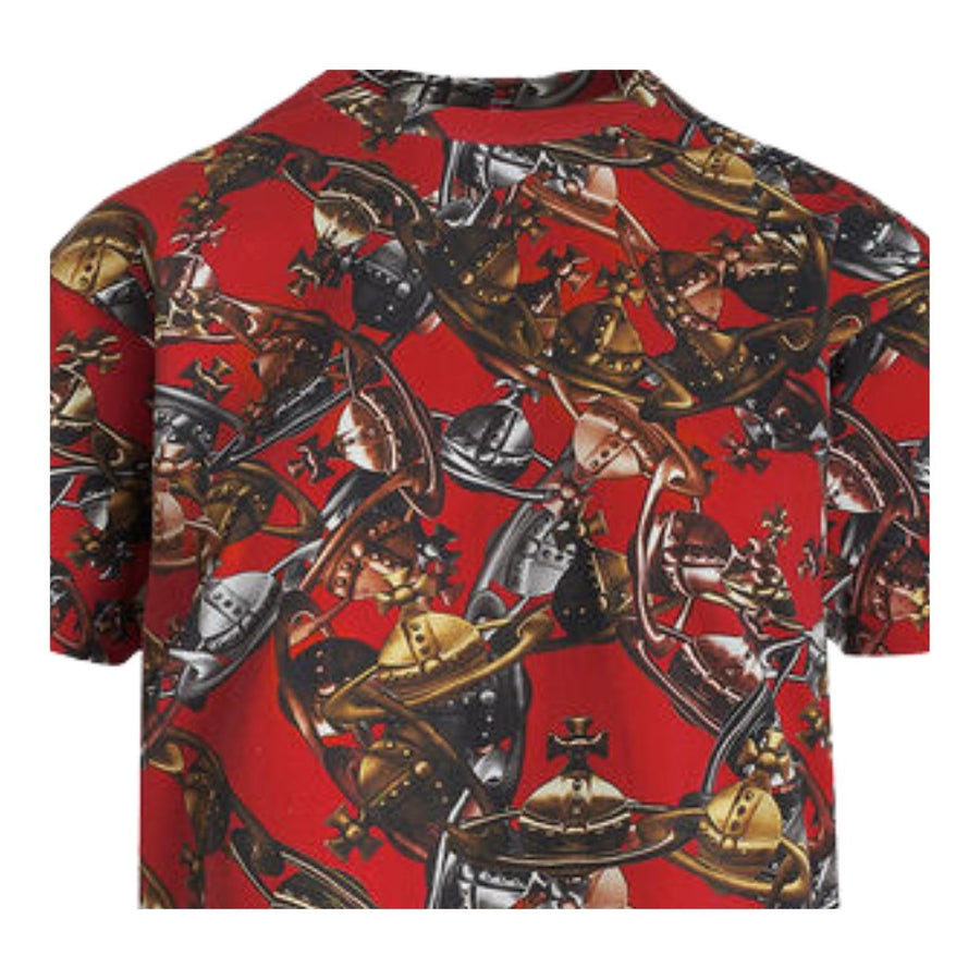 Vivienne Westwood Crazy Orbs Logo All-Over Red Classic T-Shirt