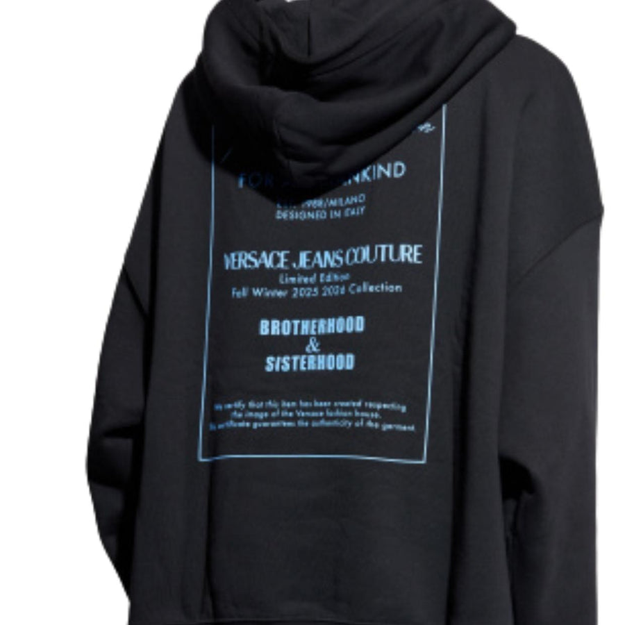 Versace Jeans Couture Printed Logo Black Hoodie