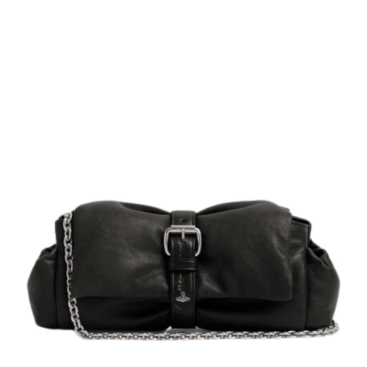 Vivienne Westwood Hazel Treasure Black Clutch Handbag