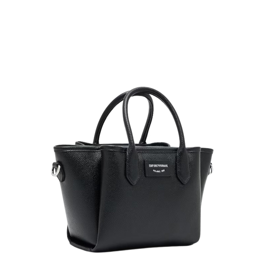 Emporio Armani Logo Small Black Tote Bag
