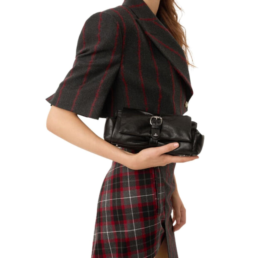 Vivienne Westwood Hazel Treasure Black Clutch Handbag