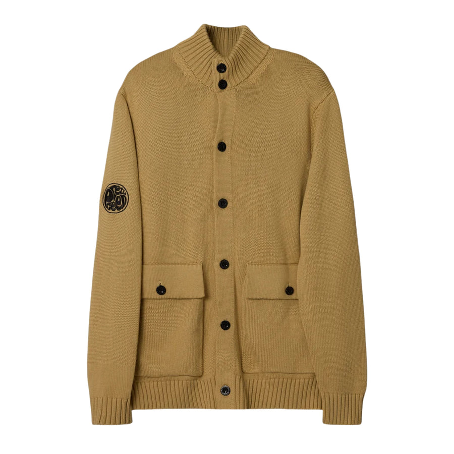 Pretty Green Temperance Funnel Neck Camel Knit Sweater