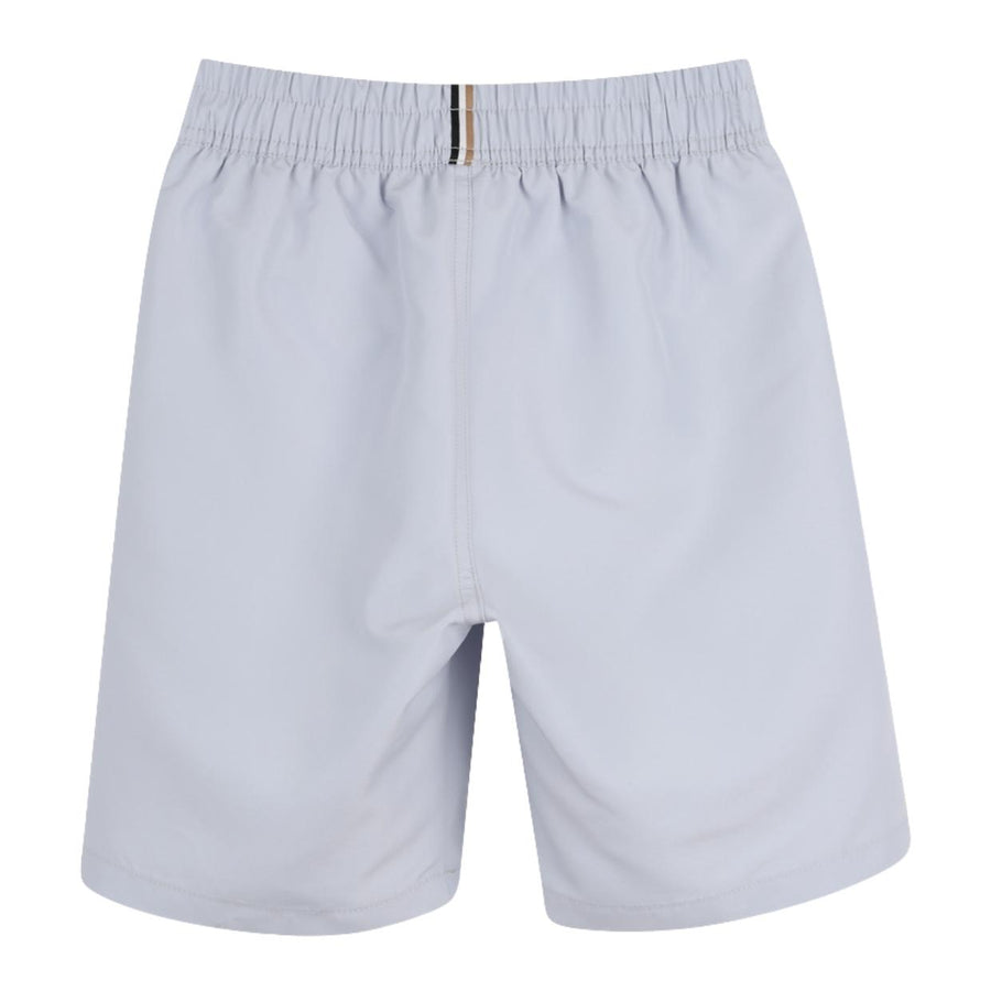 BOSS Kids Printed Logo Pale Blue Swim Shorts