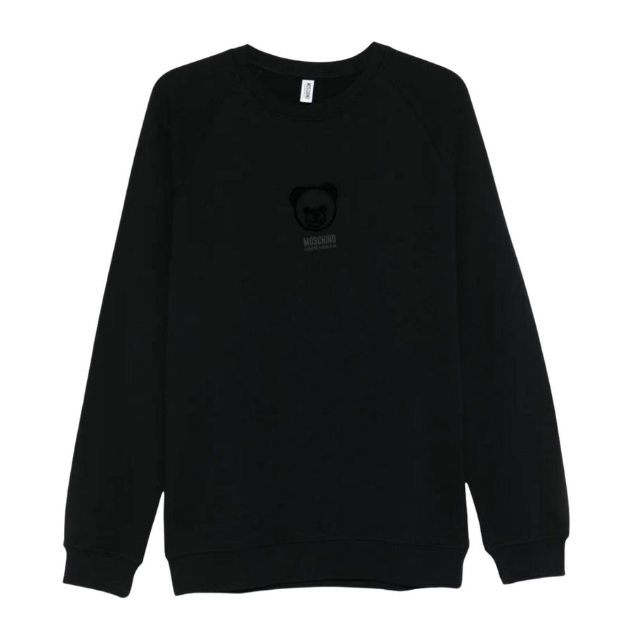 Moschino Underwear Teddy Bear Motif Logo Black Sweatshirt