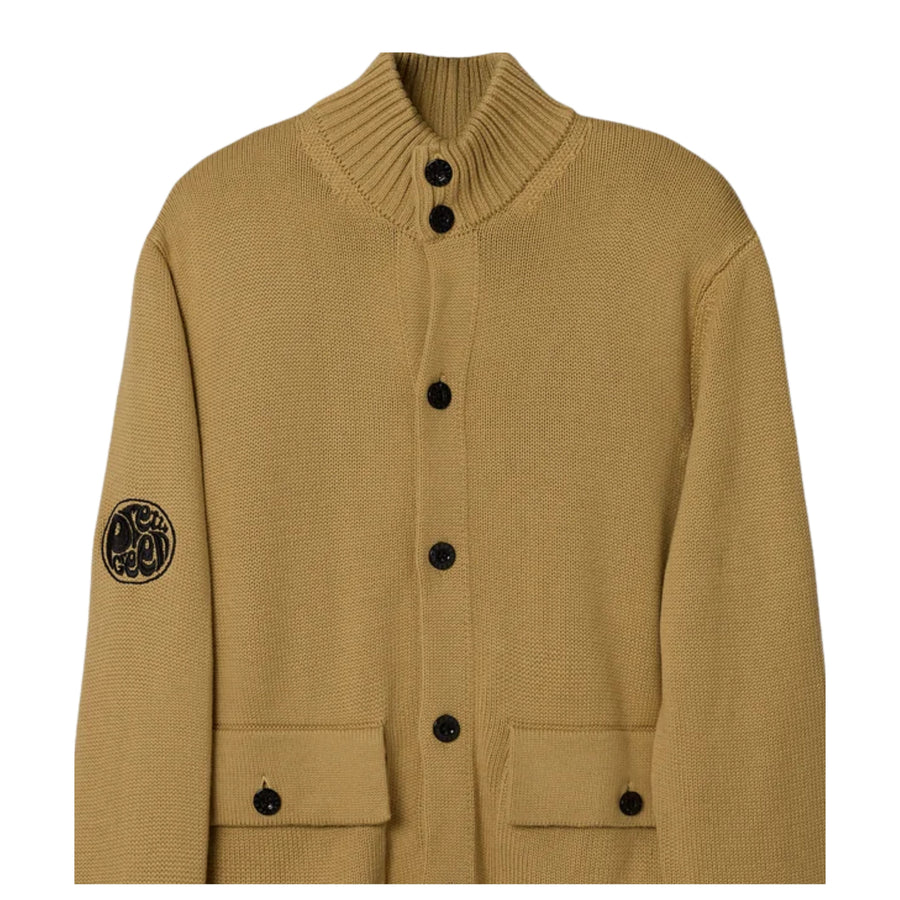 Pretty Green Temperance Funnel Neck Camel Knit Sweater