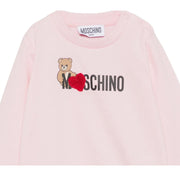 Moschino Baby Heart Patch Logo Pink Sweatshirt